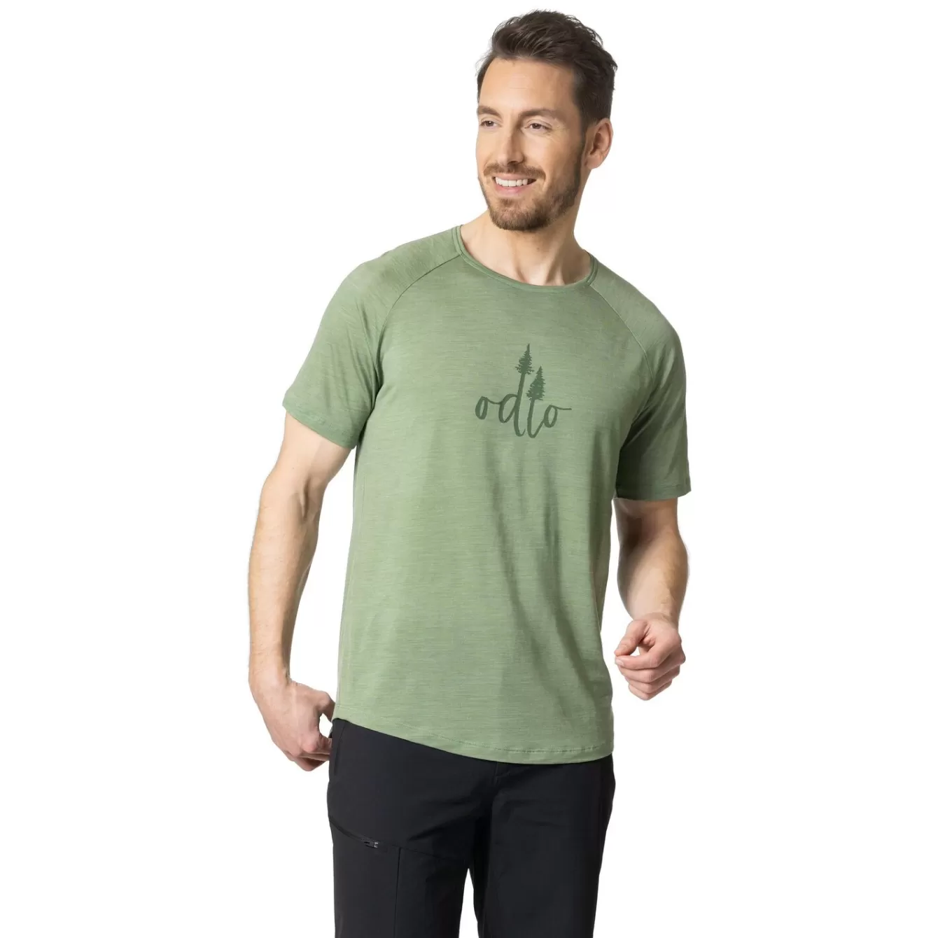 T-Shirt A Imprime Sapins Ascent Performance Wool130 | Odlo Flash Sale