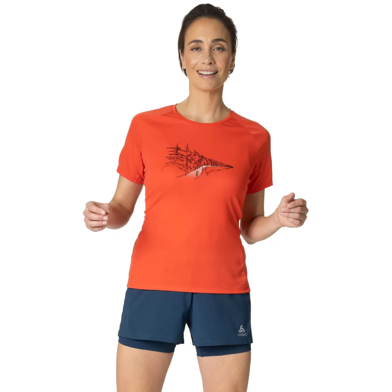 T-Shirt De Running Imprime Essentials | Odlo Best Sale